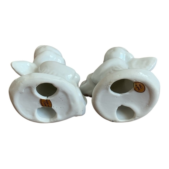 Celestial Angel Figurine 4x White Ceramic Angel Christmas Holiday Tabletop Decor - Picture 9 of 9